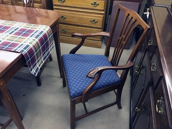Sturdy chair at a resale shop